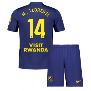 Atletico Madrid Marcos Llorente #14 Dětské Venkovní dres komplet 2025-26 Krátký Rukáv (+ trenýrky)